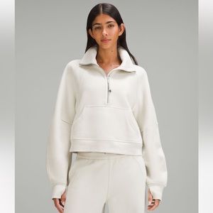 Like New. Lululemon Scuba Oversized Funnel-Neck
Half Zip- Bone
